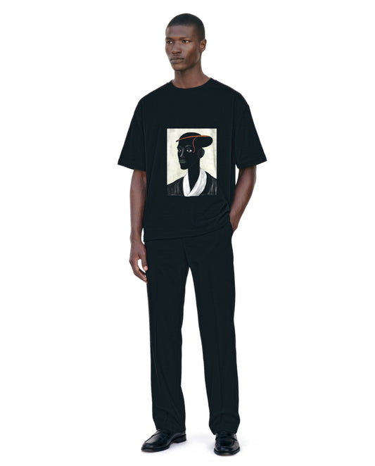 Amasunzu Tee on model. Model is 6'3" and wears size XL.