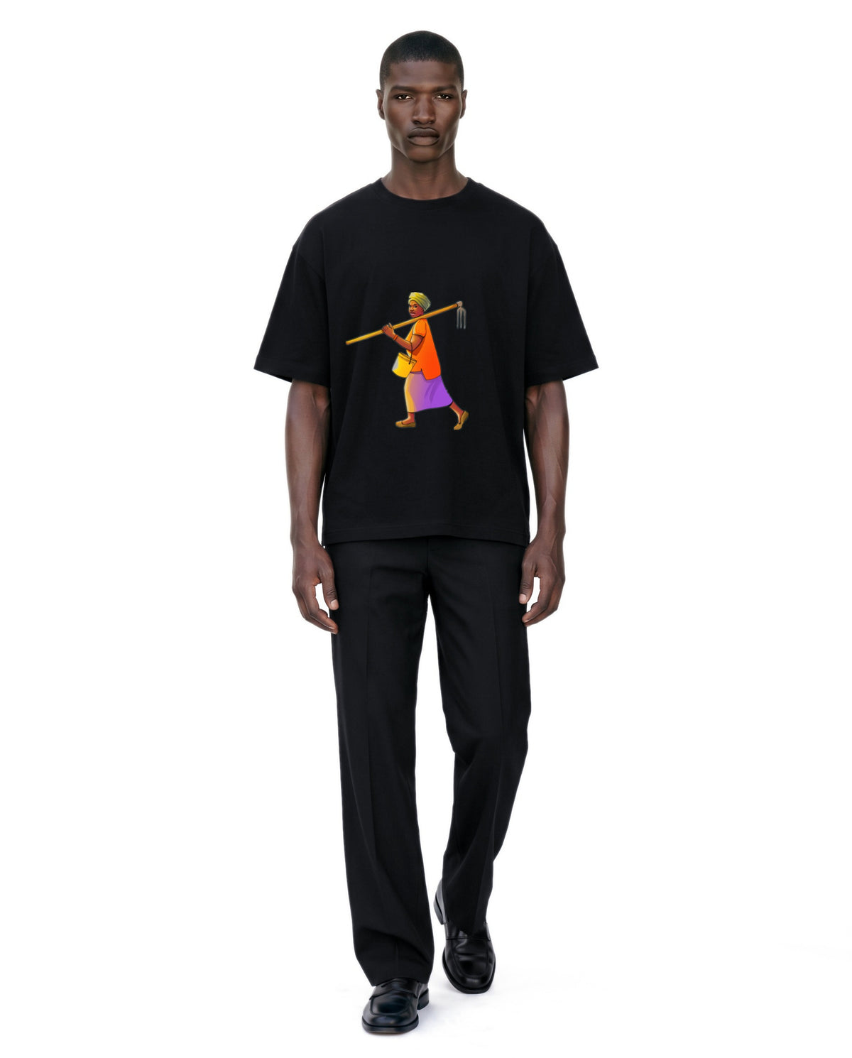 Harvest of Resilience Tee on model. Model is 6'3" and wears size XL.