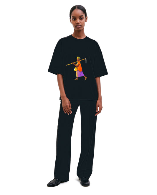 Harvest of Resilience Tee on model. Model is 5'9" and wears size S.
